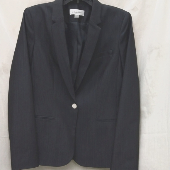 Calvin Klein Gray Blazer, Size 6 NWT - Picture 1 of 14